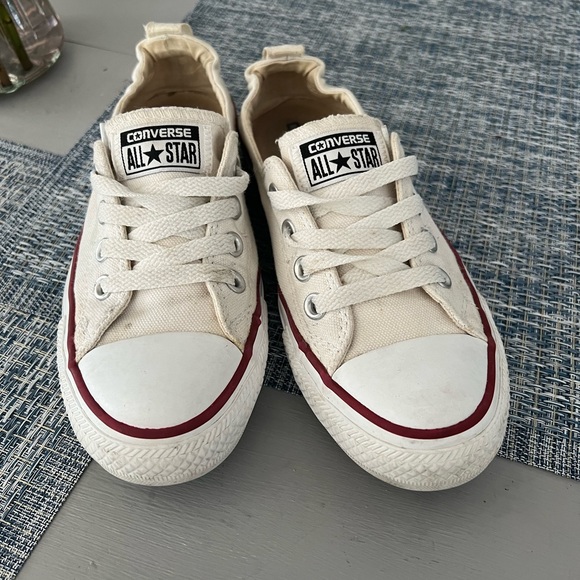 Converse Shoes - FIRM PRICE Converse white slip on sneakers size 7